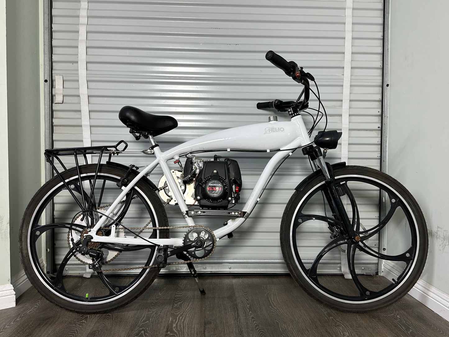 Available Now! USED White Supernatural v2 EZM / Honda GXH50 Powered Bike