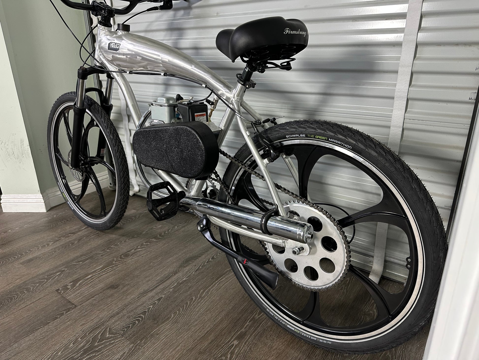 Available Now! Silver Supernatural v2 49cc EZM with Honda GXH50 Motorized Bike