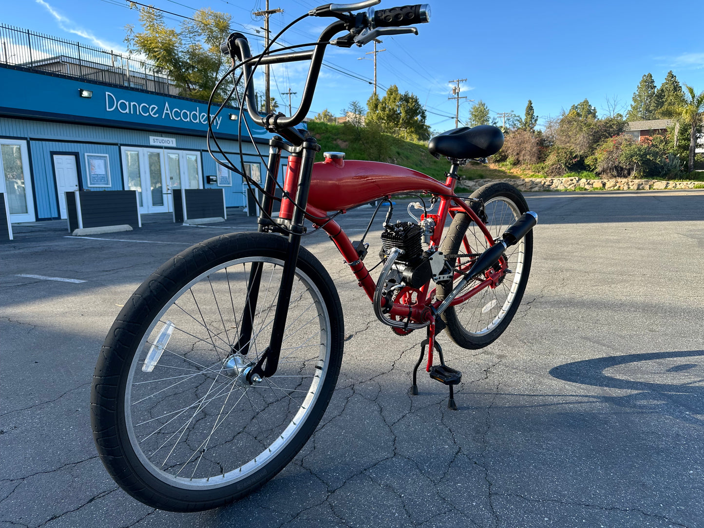 USED Red Series 43 2 Stroke Motorized Bicycle