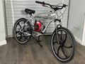 Available Now! USED Silver Supernatural v2 49cc EZM with Honda GXH50 Motorized Bike