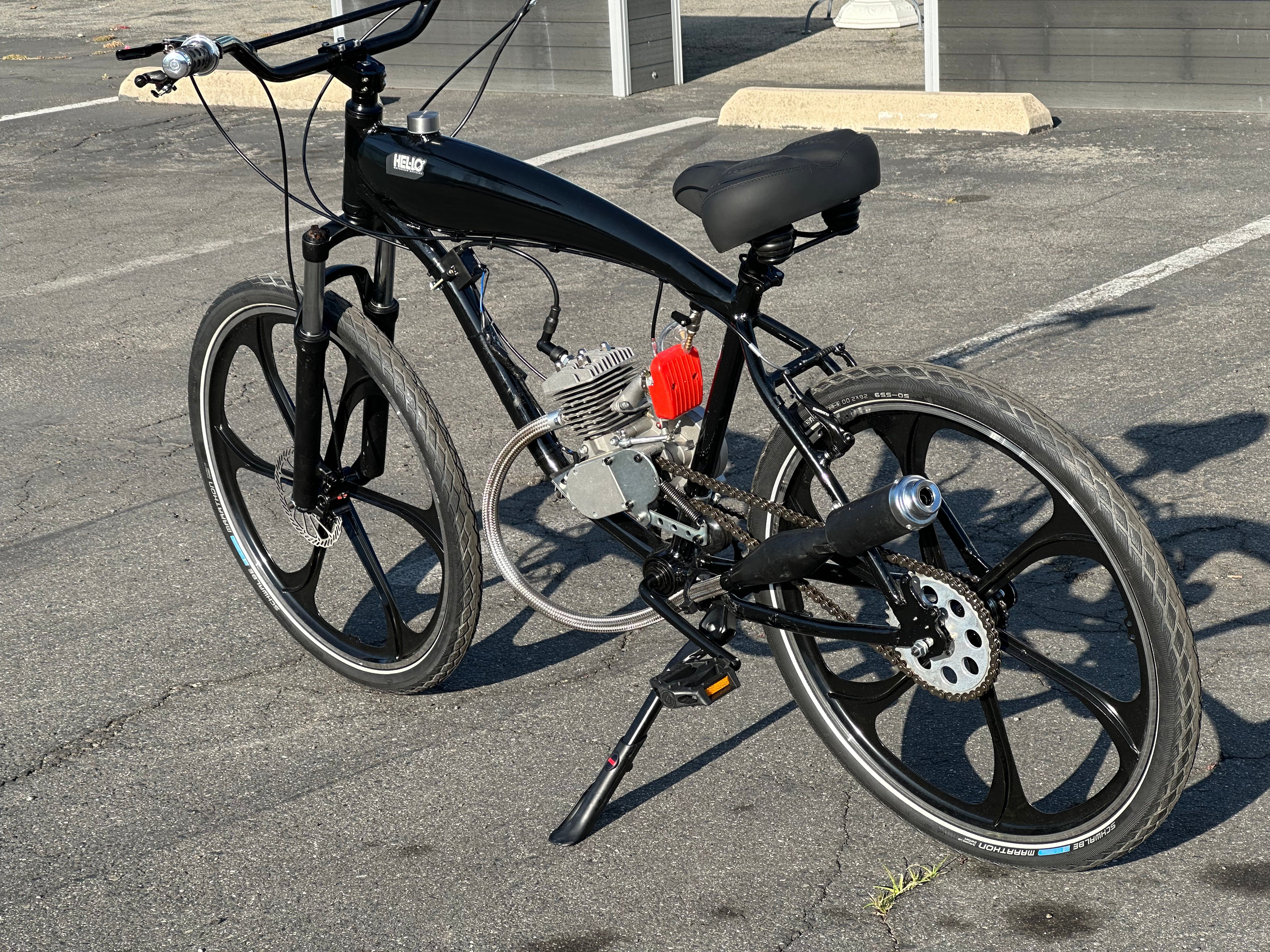 Available Now Black Supernatural 2 Stroke Motorized Bicycle