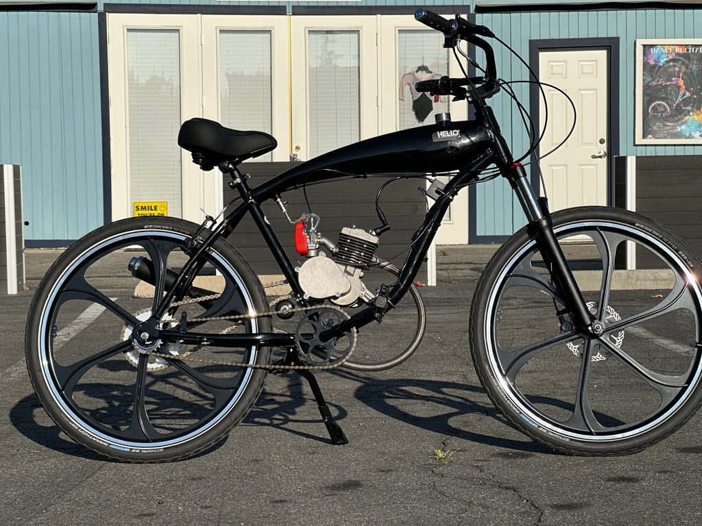 Available Now Black Supernatural 2 Stroke Motorized Bicycle