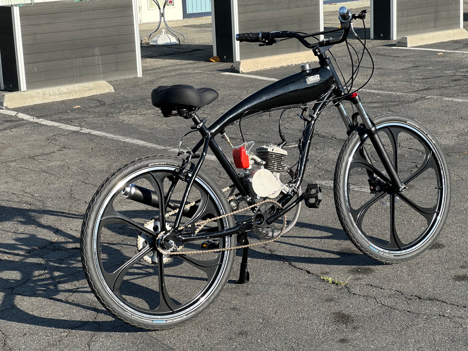 Available Now Black Supernatural 2 Stroke Motorized Bicycle