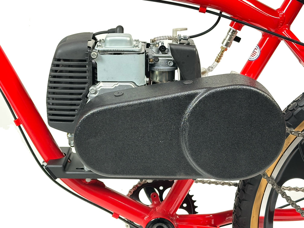 Red Helio Supernatural 49cc 4 Stroke Bike EZM USA Made Gearbox