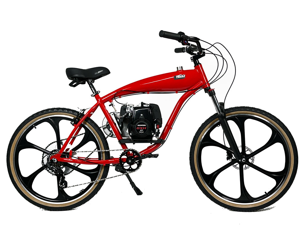 Red Helio Supernatural 49cc 4 Stroke Bike