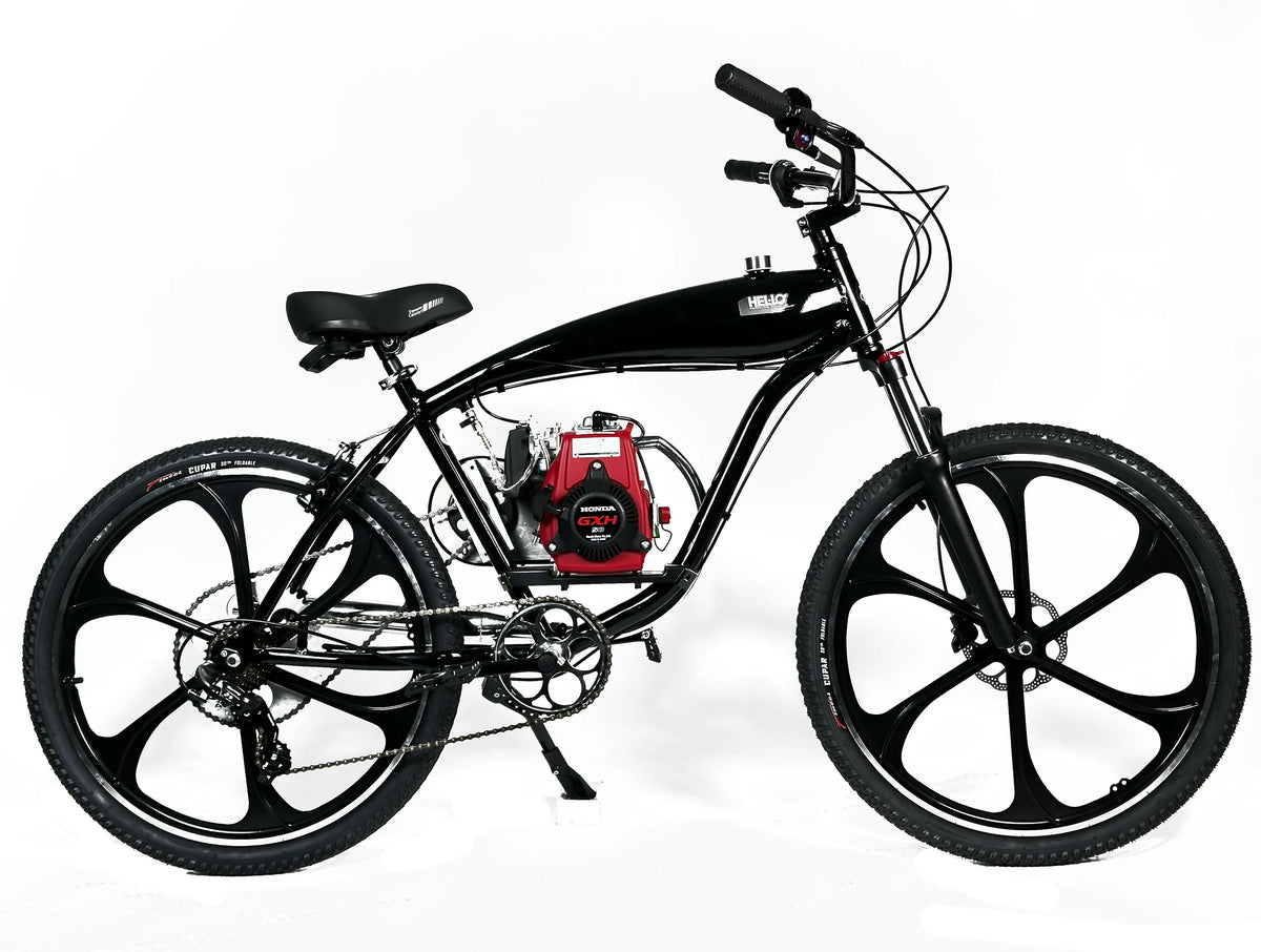 Motorized 4 Stroke Motorized Bicycle For Sale – Helio Motorized Bikes