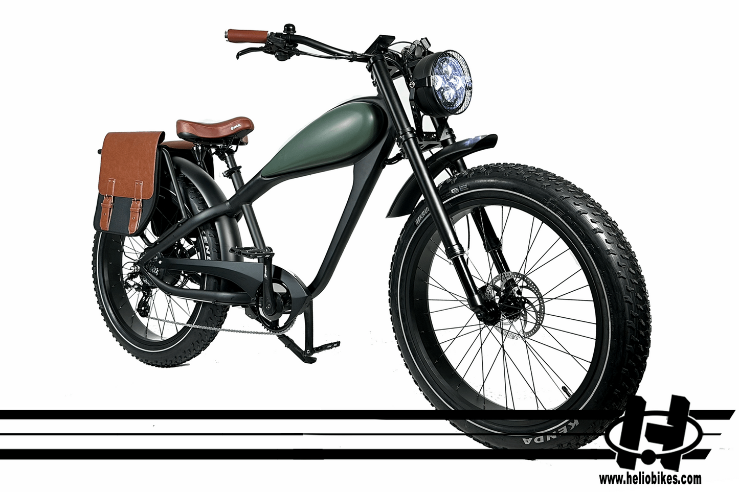 HELIO Patriot Cafe Racer Style Electric Bicycle Ebike