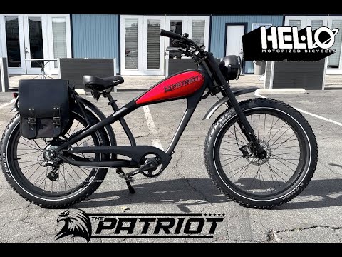 HELIO Patriot 1000W Cafe Racer Style Electric Bicycle Ebike