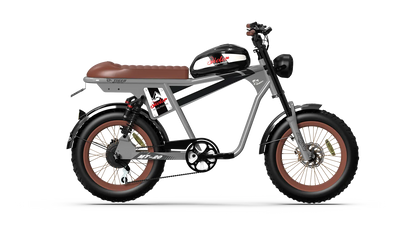 Qiolor Tiger Plus Ebike Super Cool Retro '73 Mini Electric Motorcycle 